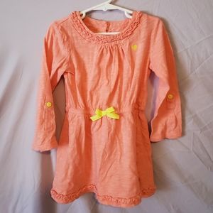 Girls adorable Coral Top w/yellow bow Size 4t
